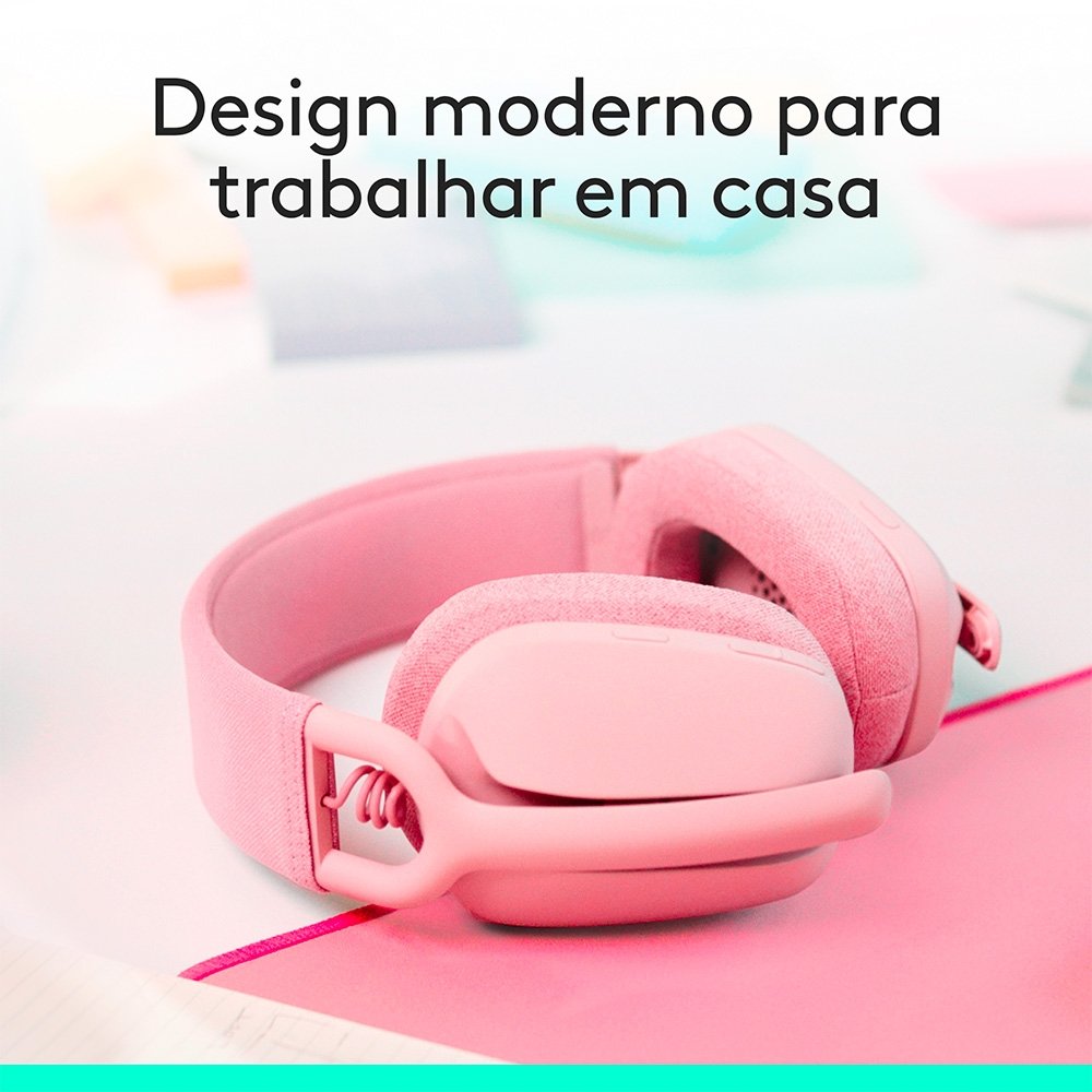 Headset Sem Fio ( Balão.info) Zone Vibe 100, Drivers 40 mm, USB, Bluetooth, PC, Mobile, Rosa - 981-( Balão.info - foto 2