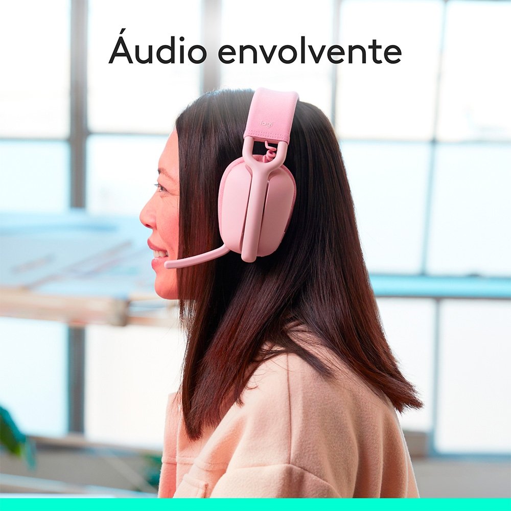 Headset Sem Fio ( Balão.info) Zone Vibe 100, Drivers 40 mm, USB, Bluetooth, PC, Mobile, Rosa - 981-( Balão.info - foto 4