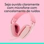 Headset Sem Fio Logitech Zone Vibe 100, Drivers 40 mm, USB, Bluetooth, PC, Mobile, Rosa - 981-001223