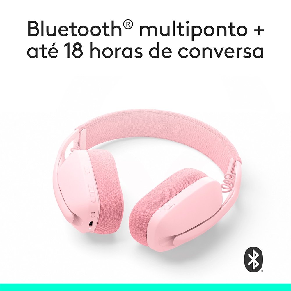Headset Sem Fio ( Balão.info) Zone Vibe 100, Drivers 40 mm, USB, Bluetooth, PC, Mobile, Rosa - 981-( Balão.info - foto 5