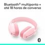 Headset Sem Fio Logitech Zone Vibe 100, Drivers 40 mm, USB, Bluetooth, PC, Mobile, Rosa - 981-001223