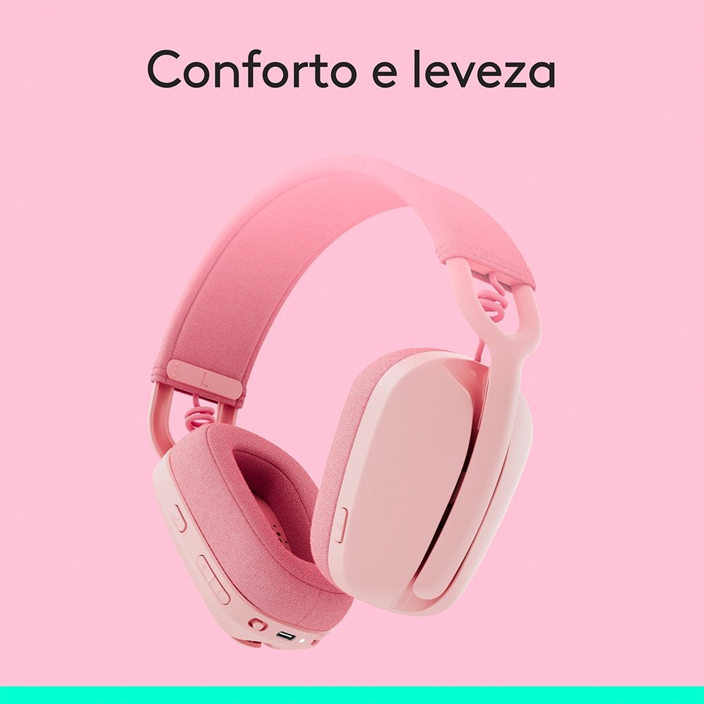 Headset Sem Fio ( Balão.info) Zone Vibe 100, Drivers 40 mm, USB, Bluetooth, PC, Mobile, Rosa - 981-( Balão.info - foto 7