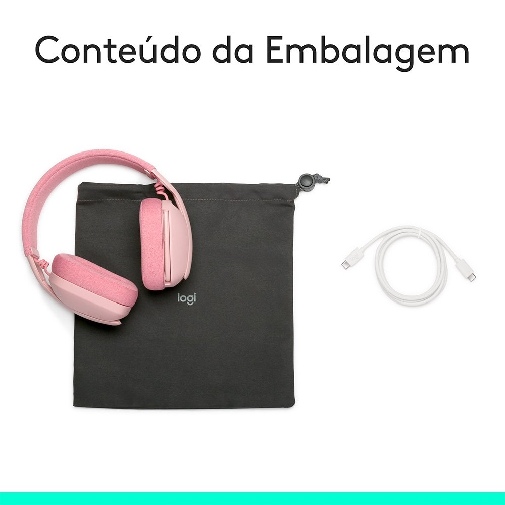 Headset Sem Fio ( Balão.info) Zone Vibe 100, Drivers 40 mm, USB, Bluetooth, PC, Mobile, Rosa - 981-( Balão.info - foto 10
