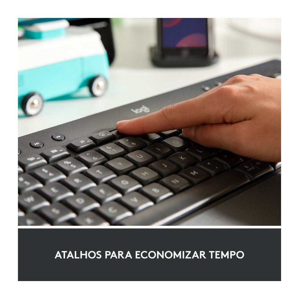 Teclado Sem Fio ( Balão.info) Signature K650, Bluetooth, USB, Com Apoio para as Mãos, US, Grafite - 920-( Balão.info - foto 3