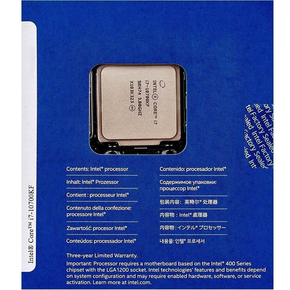 Processador Intel Core i7-10700KF, LGA 1200 + Placa-mãe MSI Processador Intel Core i7-10700KF, LGA 1200 + Placa-mãe MSI