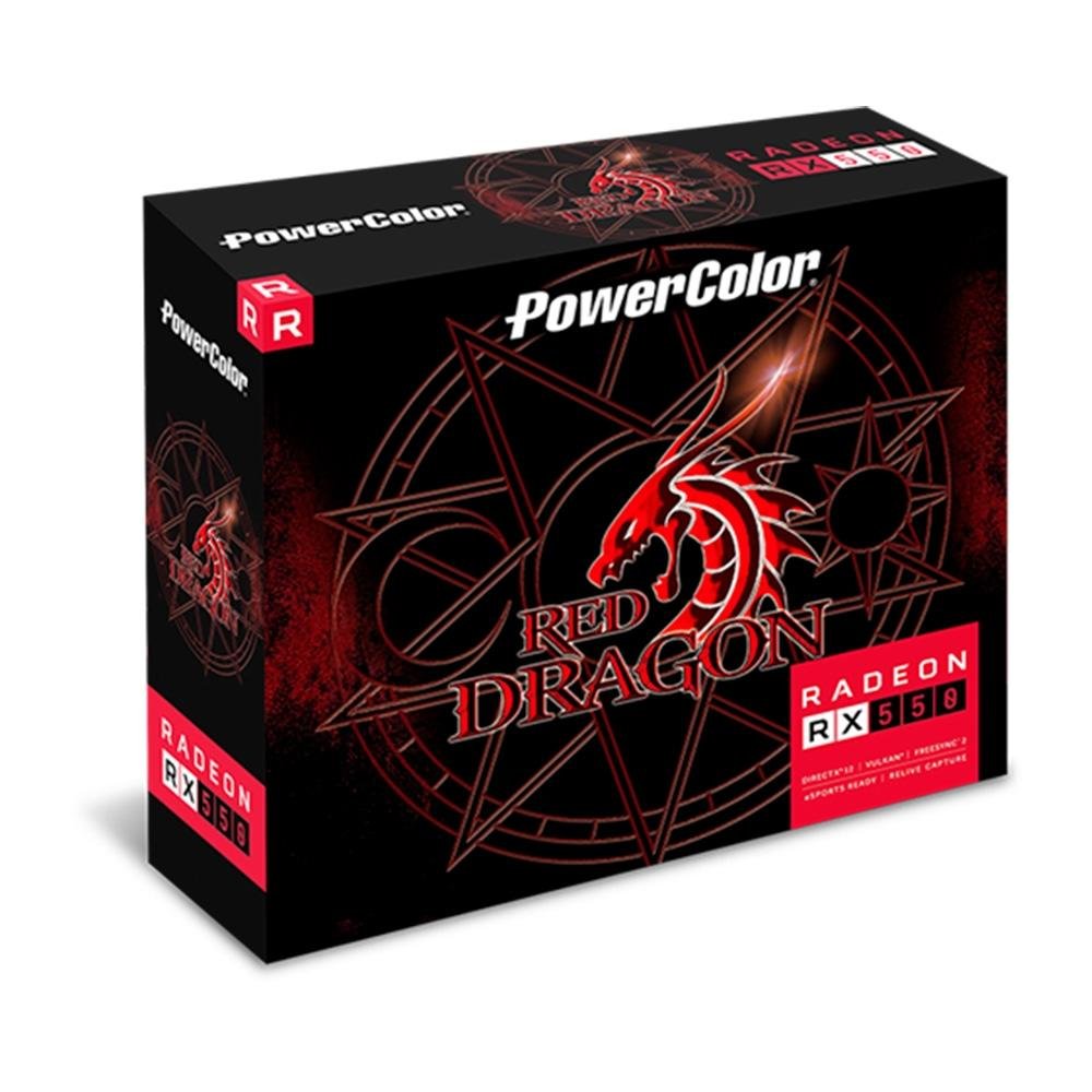 Placa de Vídeo RX 550 Radeon Power Color AMD, 2 GB GDDR5 - AXRX 550 2GBD5-HLE Placa de Vídeo RX 550 Radeon Power Color AMD, 2 GB GDDR5 - AXRX 550 2GBD5-HLE