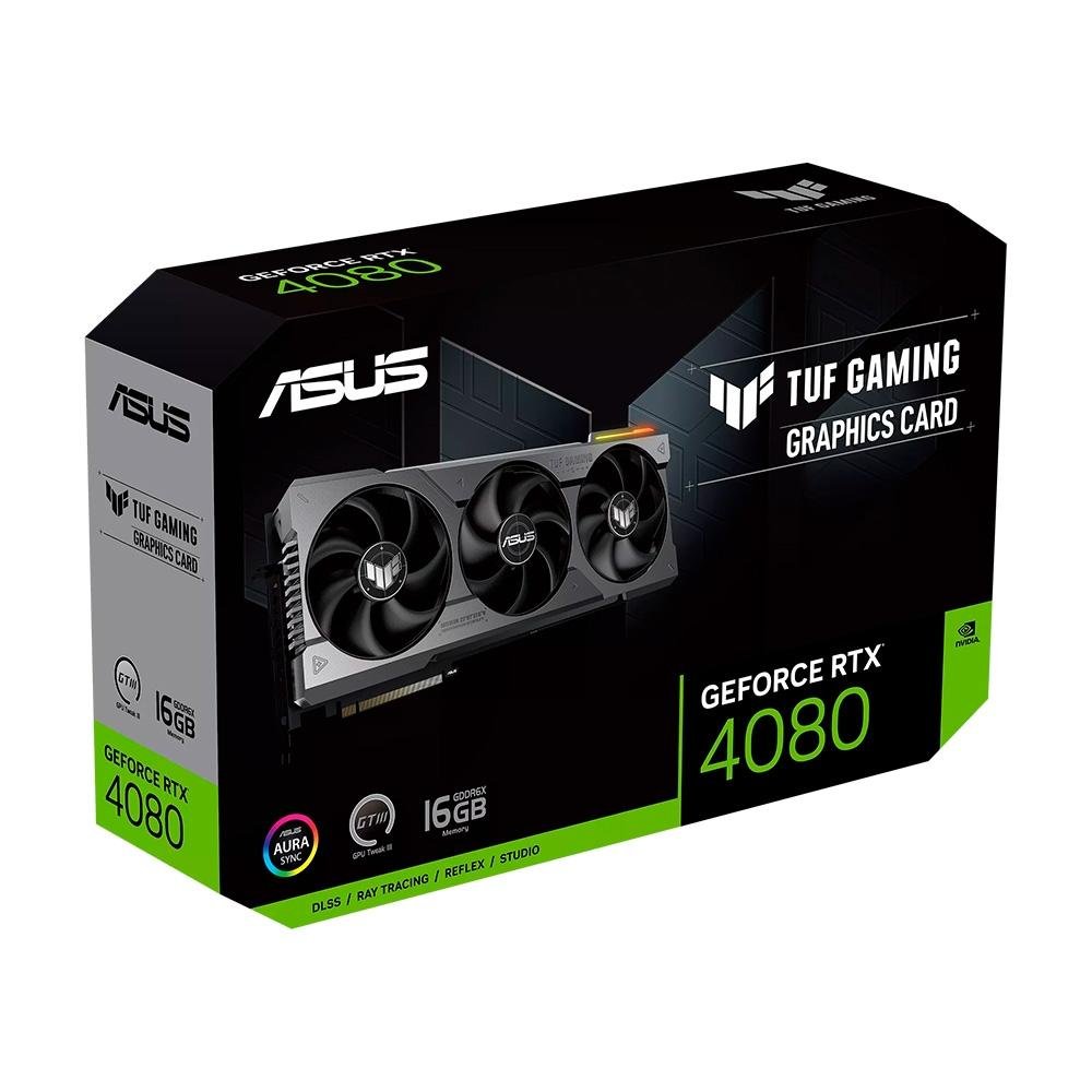 Imagem 10 de 13 do produto Placa de Vídeo RTX 4080 TUF Asus NVIDIA Gaming, 16 GB GDDR6X, ARGB, DLSS, Ray Tracing - TUF-RTX4080-16G-GAMING
