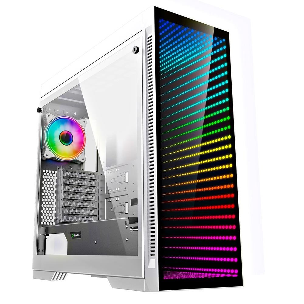 Combo Gamer Gamemax Infinit rgb Branco M908 com Fonte 500W GM500 atx  24P/Sata 80 Plus Bronze em Promoção na Americanas