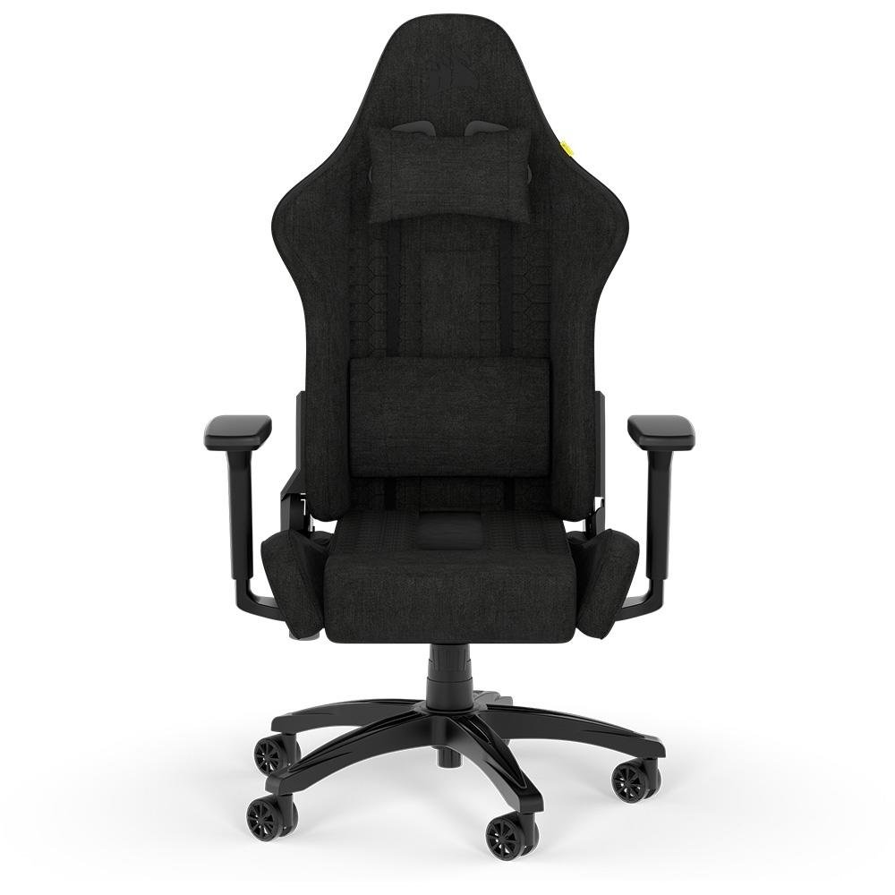 Cadeira Gamer Corsair TC100 Relaxed Fabric, Até 120Kg, Com Almofadas, Reclinável, Cilindro de Gás Classe 4, Preto - CF-9010051-WW Cadeira Gamer Corsair TC100 Relaxed Fabric, Até 120Kg, Com Almofadas, Reclinável, Cilindro de Gás Classe 4, Preto - CF-9010051-WW