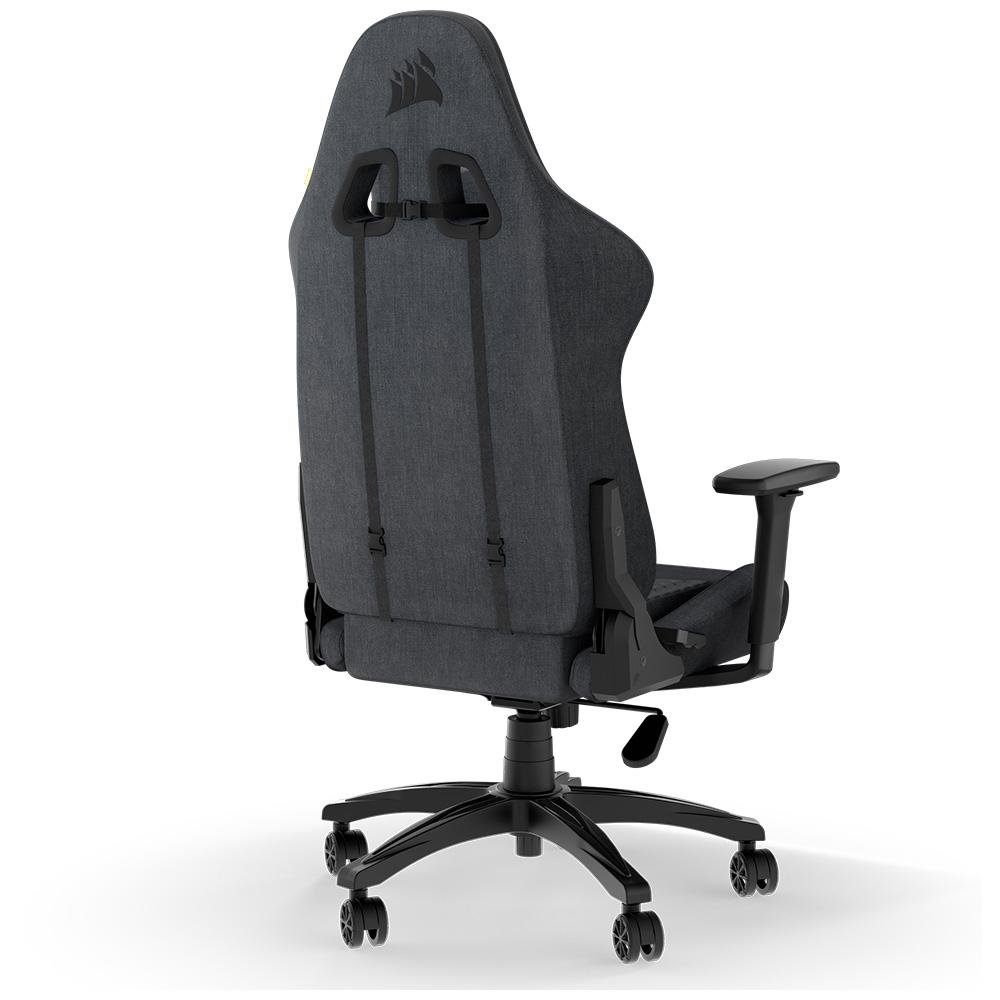 Cadeira Gamer ( Balão.info) TC100 Relaxed Fabric, Até 120Kg, Com Almofadas, Reclinável, Cilindro de Gás Classe 4, Preto e Cinza - CF-( Balão.info)-WW - foto 3