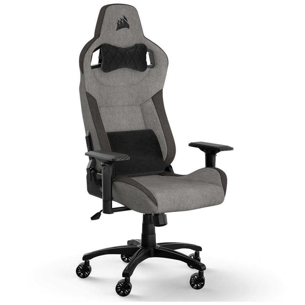 Cadeira Gamer Corsair T3 Rush 2023, Até 120Kg, Com Almofadas, Reclinável, Apoio de Braços 4D, Cinza e Preto - CF-9010056-WW Cadeira Gamer Corsair T3 Rush 2023, Até 120Kg, Com Almofadas, Reclinável, Apoio de Braços 4D, Cinza e Preto - CF-9010056-WW