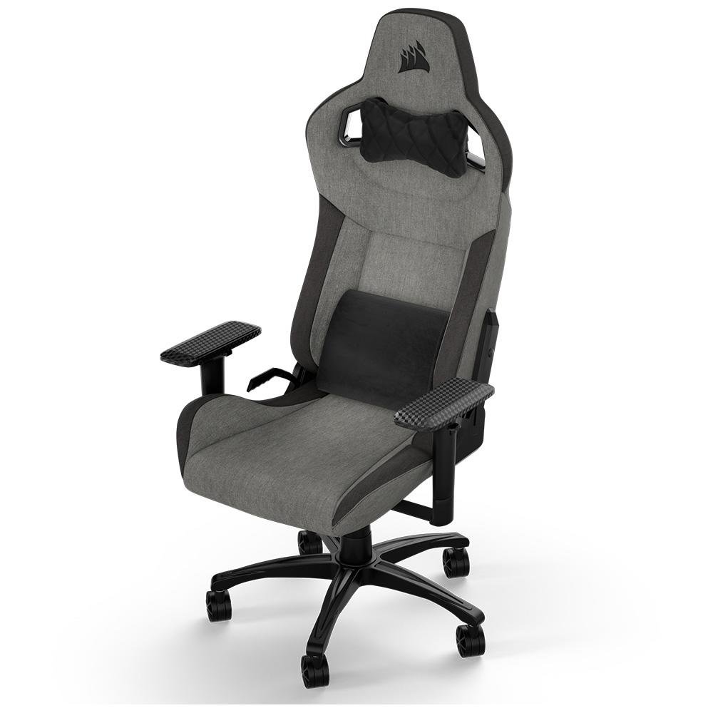 Cadeira Gamer ( Balão.info) T3 ( Balão.info) 2023, Até 120Kg, Com Almofadas, Reclinável, Apoio de Braços 4D, Cinza e Preto - CF-( Balão.info)-WW - foto 3