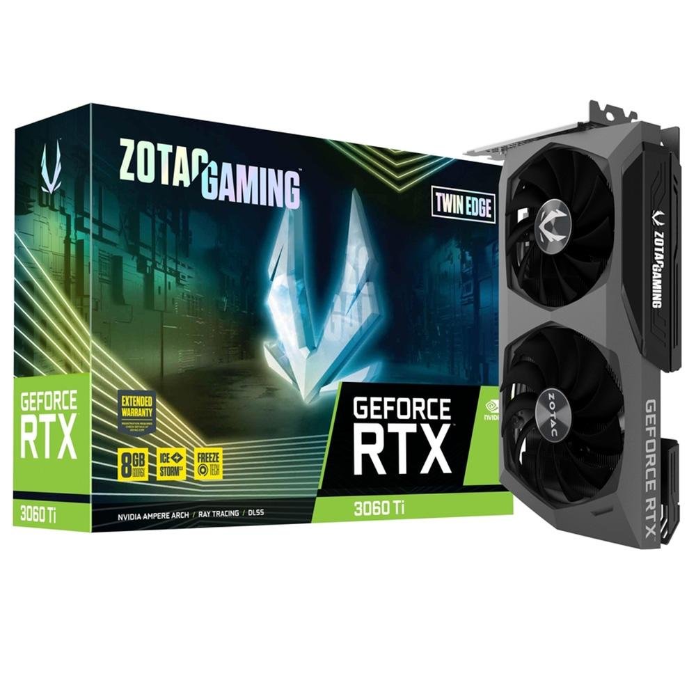 Placa De Vídeo RTX 3060 Ti Twin Edge Zotac Gaming GeForce, 8 GB GDDR6X ...