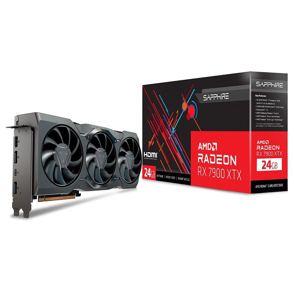 t*3様 SAPPHIRE RADEON RX7900XTX 24GB Placa de Vídeo RX 7900 XTX 24GB Sapphire | KaBuM!