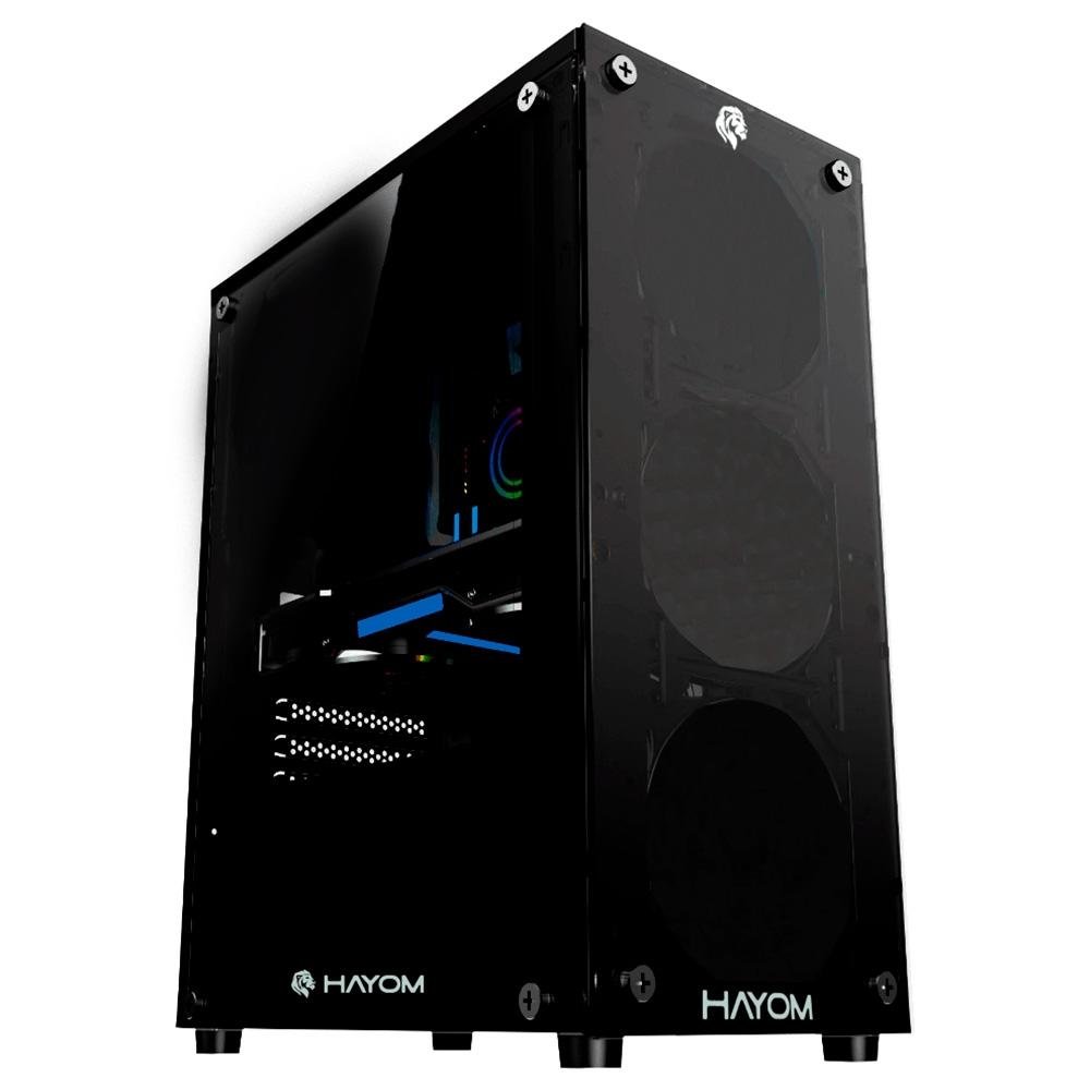 Gabinete Gamer Hayom Gb Vidro Lateral Temperado C Fans Rgb