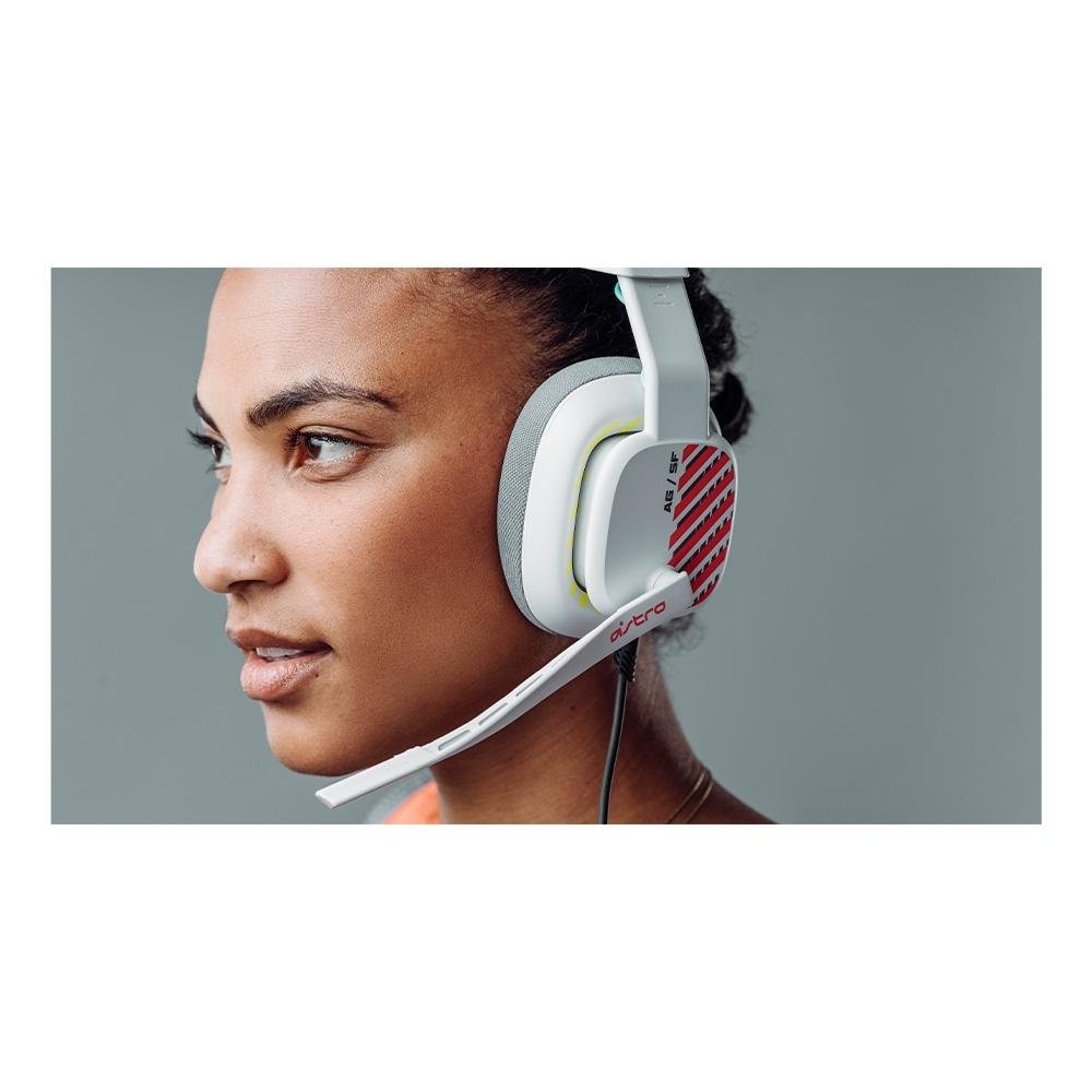 Imagem 10 de 10 do produto Headset Gamer Astro Gaming A10, Drivers 40mm, P3, PS e PC, Branco - 939-002063