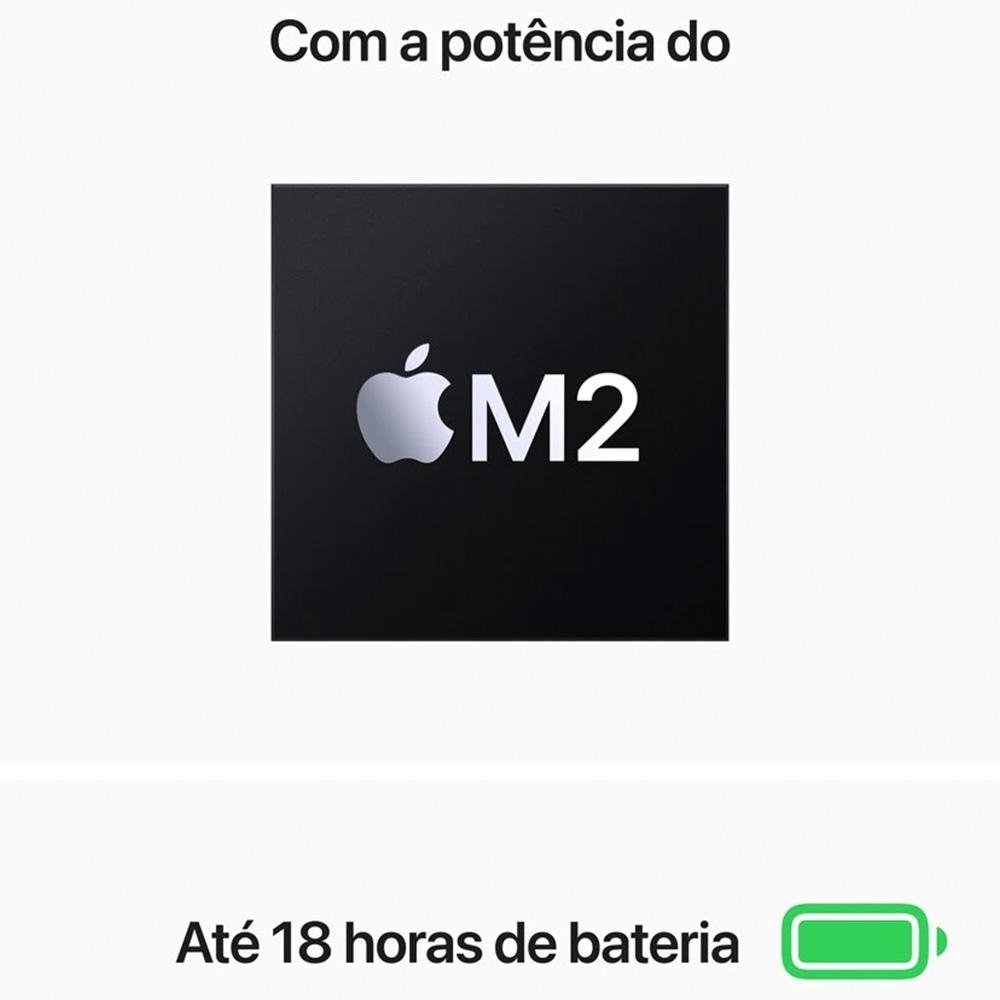 Imagem 5 de 11 do produto Macbook Air Apple 13", M2, CPU 8 Núcleos, GPU 8 Núcleos, 8GB RAM, SSD 256GB, Cinza Espacial - MLXW3BZ/A