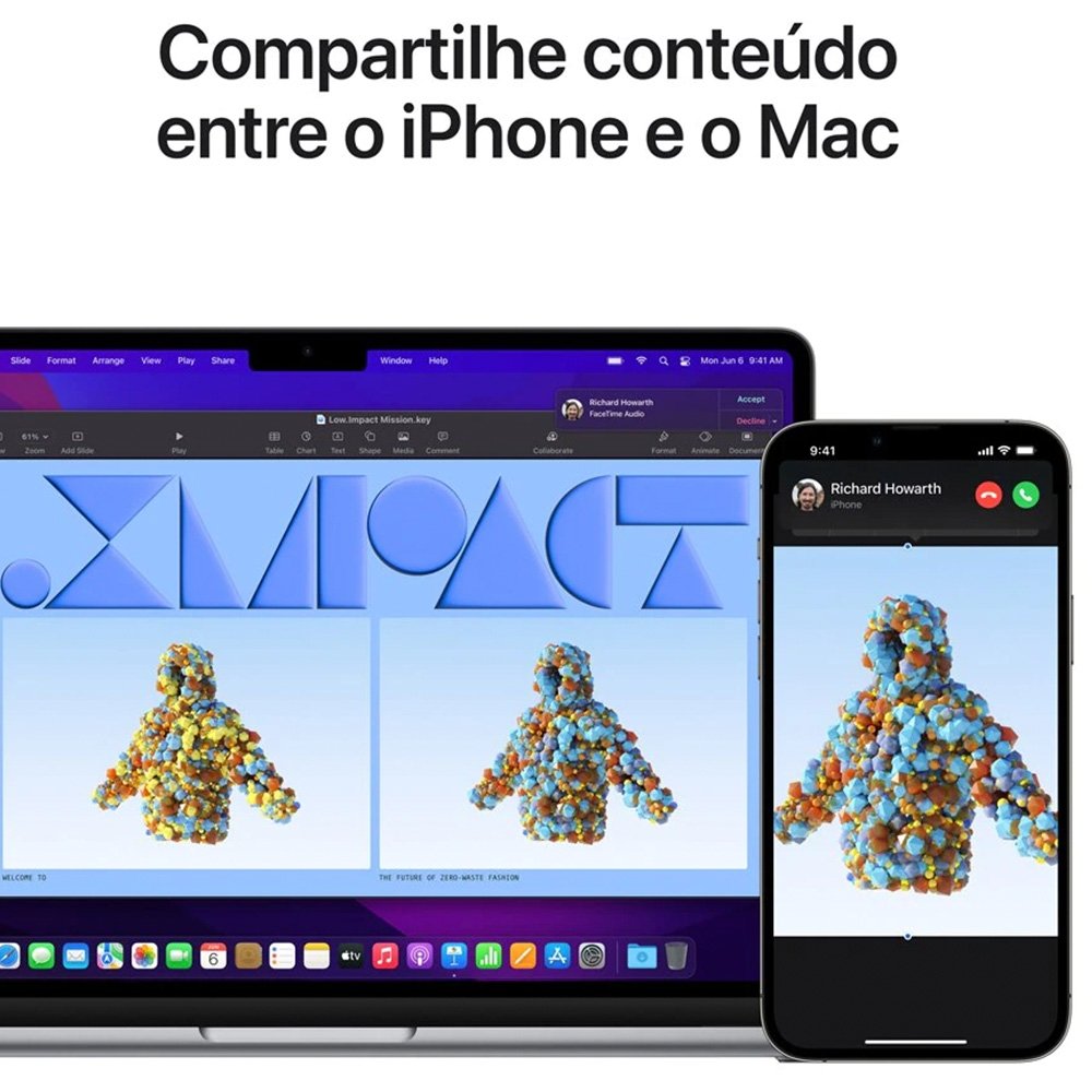 Imagem 10 de 11 do produto Macbook Air Apple 13", M2, CPU 8 Núcleos, GPU 8 Núcleos, 8GB RAM, SSD 256GB, Cinza Espacial - MLXW3BZ/A