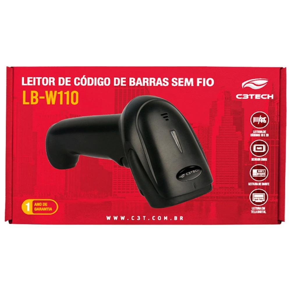 Leitor de Código de Barras Sem Fio C3Tech | KaBuM!