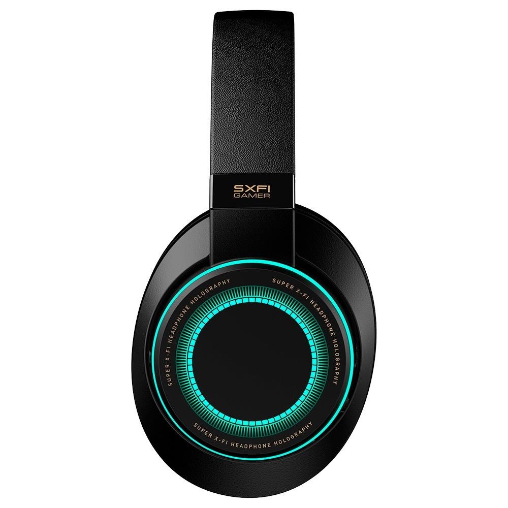 Headset Gamer Creative Super X-Fi, RGB, Drivers 50mm, USB e P3, Preto - 51EF0880AA000 Headset Gamer Creative Super X-Fi, RGB, Drivers 50mm, USB e P3, Preto - 51EF0880AA000