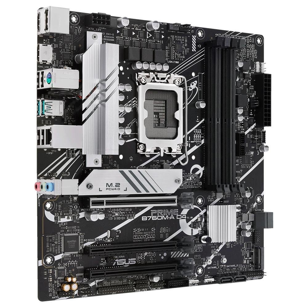 Placa-Mãe ASUS Prime B760M-A, Intel LGA 1700, D4, mATX, DDR4, Preto - 90MB1D00-M0EAY0 - view 2