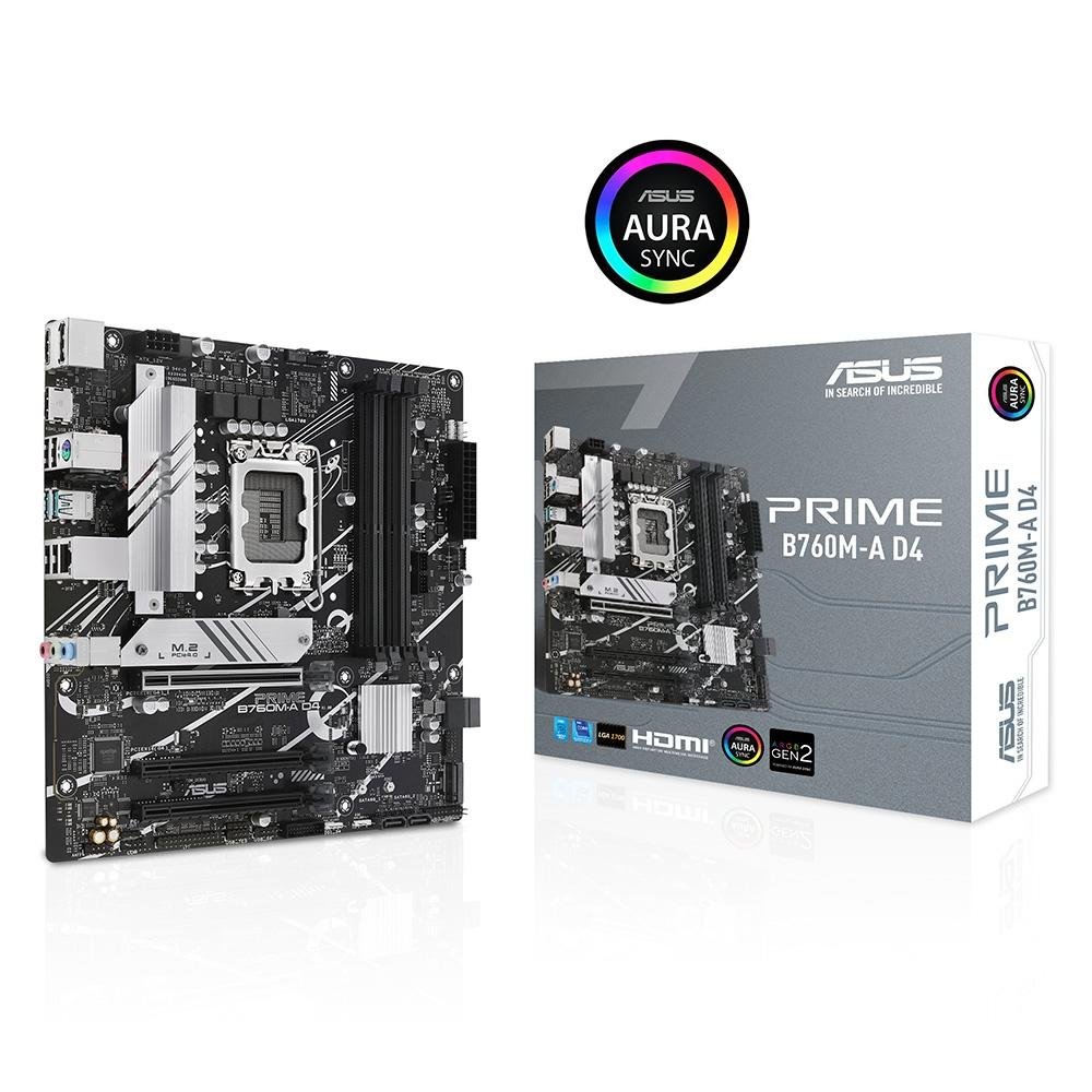 Placa-Mãe ASUS Prime B760M-A, Intel LGA 1700, D4, mATX, DDR4, Preto - 90MB1D00-M0EAY0 - view 13
