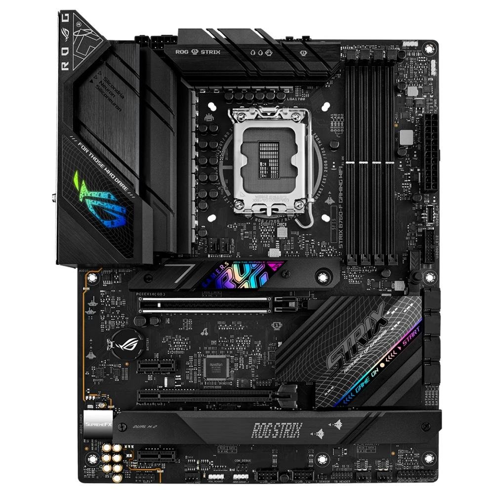 Placa-Mãe ASUS ROG STRIX B760-F Gaming Wi-Fi, Intel LGA 1700, ATX, DDR5, Wi-Fi, Preto - 90MB1CT0-M0EAY0 - view 3