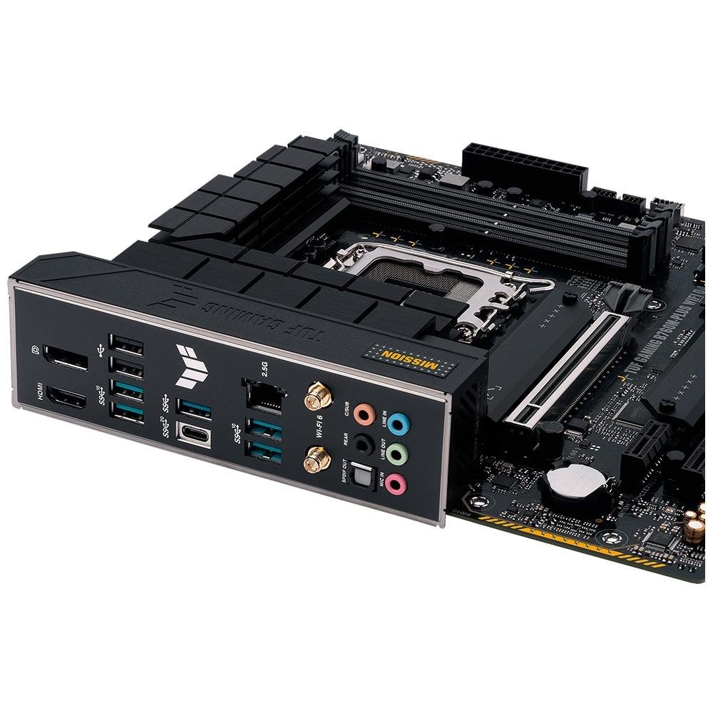 Placa-Mãe ASUS TUF GAMING B760M-Plus Wi-Fi, Intel LGA 1700, mATX, D4,DDR4, Wi-Fi, Preto - 90MB1DG0-M0EAY0 Placa-Mãe ASUS TUF GAMING B760M-Plus Wi-Fi, Intel LGA 1700, mATX, D4,DDR4, Wi-Fi, Preto - 90MB1DG0-M0EAY0