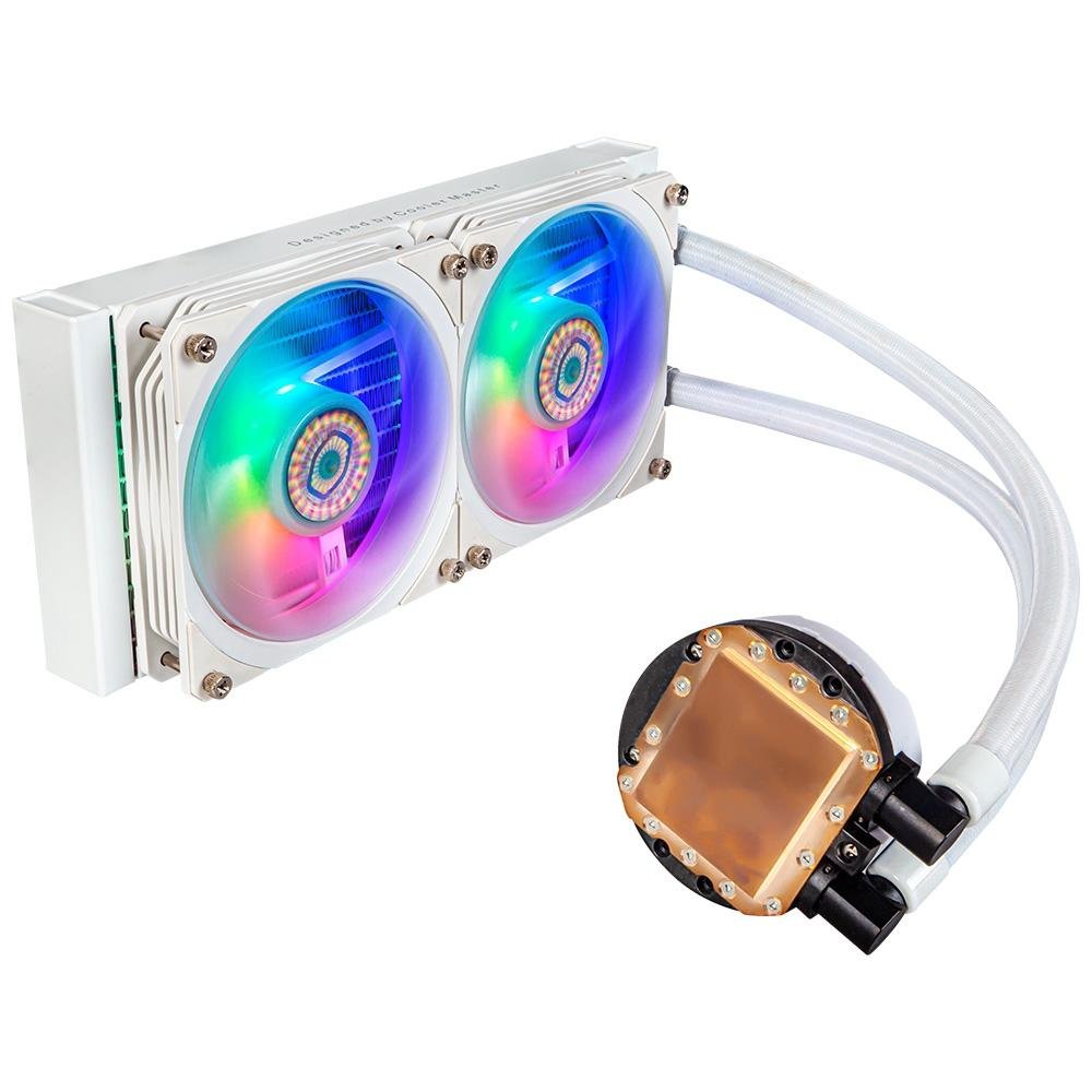 Water Cooler Cooler Master Masterliquid PL240 Flux White Edition, RGB, 240mm, AMD/Intel, Branco - MLY-D24M-A23PZ-RW