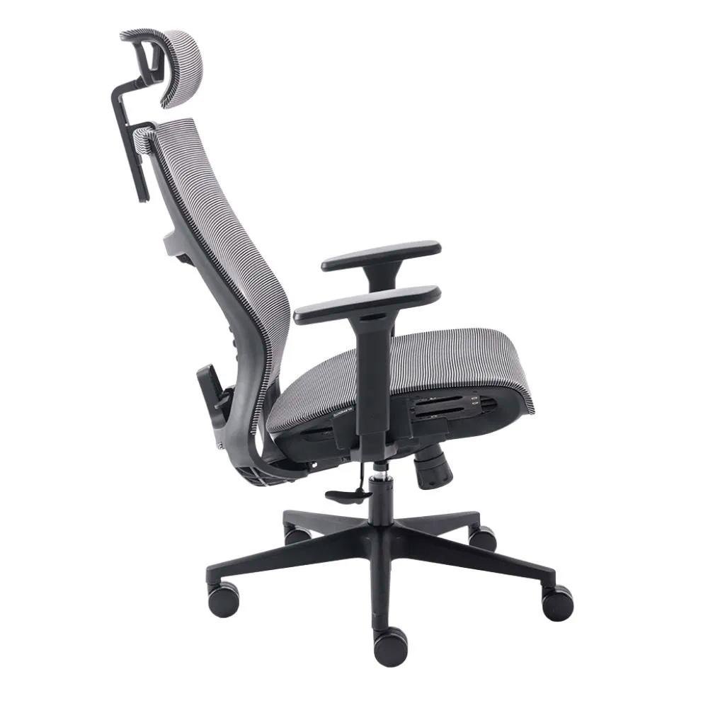 Imagem 4 de 7 do produto Cadeira Office Elements Vertta Pro, Até 150 kg, Reclinável, Braços 3D, Cilindro Classe 4, Cinza e Preto - 70049