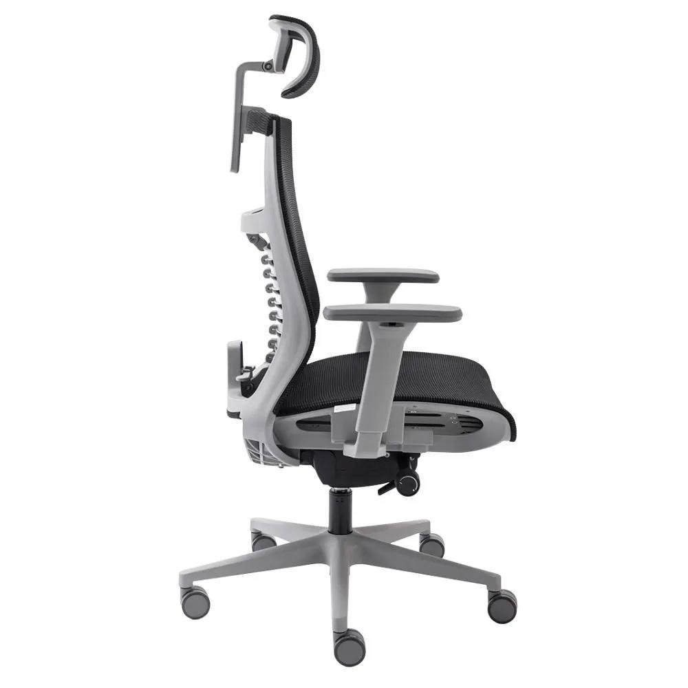 Cadeira Office Elements Vertta Especial, Até 150 kg, Reclinável, Braços 3D, Cilindro Classe 4, Cinza e Preto - ( Balão.info - foto 3