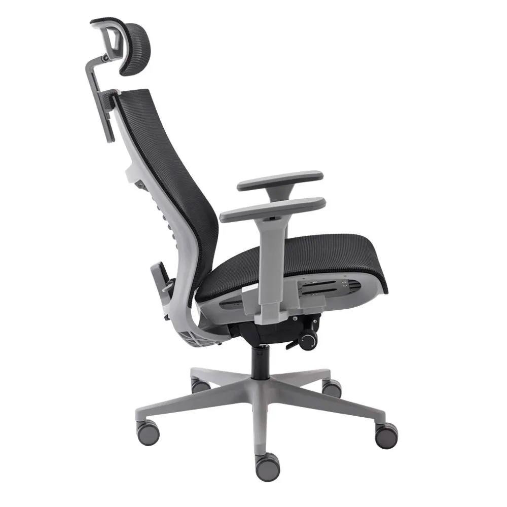 Cadeira Office Elements Vertta Especial, Até 150 kg, Reclinável, Braços 3D, Cilindro Classe 4, Cinza e Preto - ( Balão.info - foto 4
