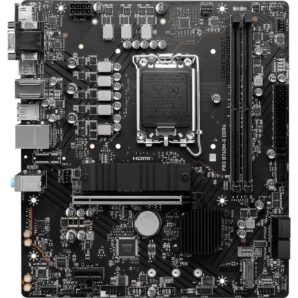 Placa Mãe MSI PRO B760M-G, Intel LGA 1700, mATX, DDR4 - PRO B760M