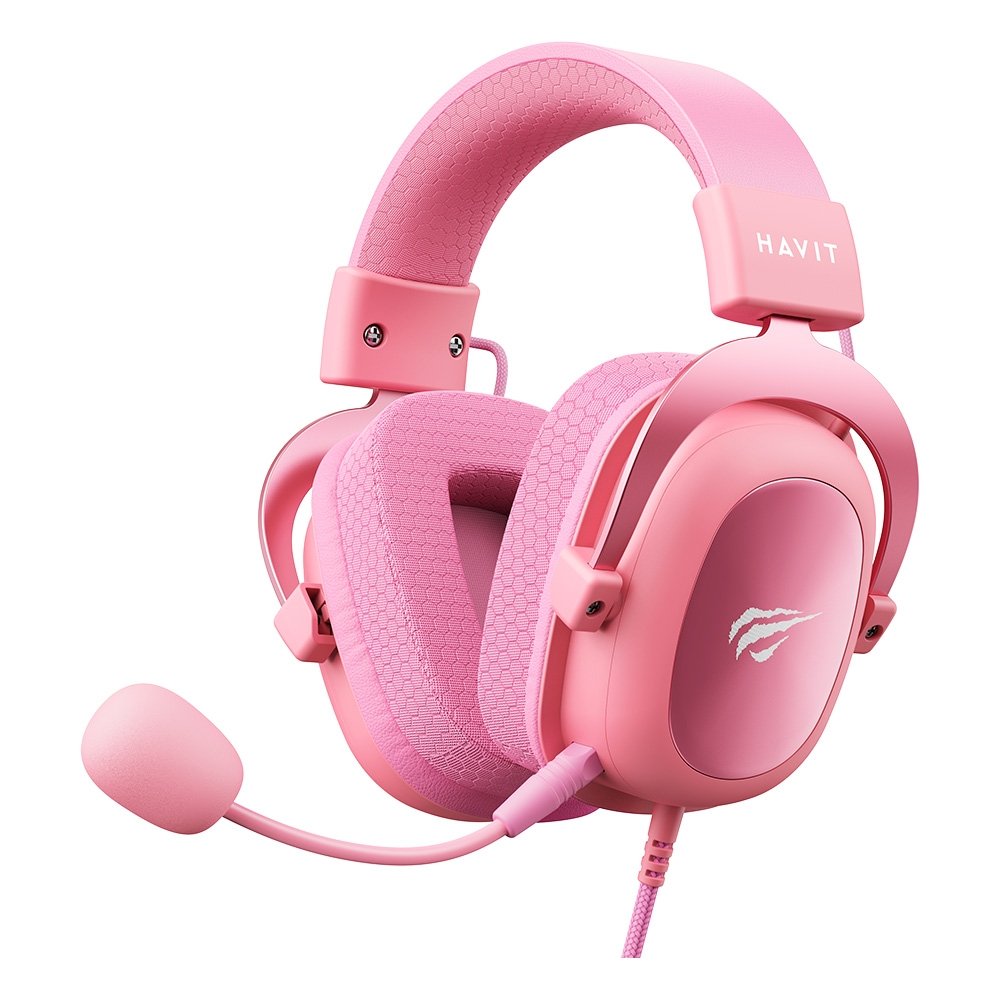 Headset Gamer Havit H2002D, Drivers 53mm, P3, XBOX ONE e PS4, Rosa - HV-H2002P