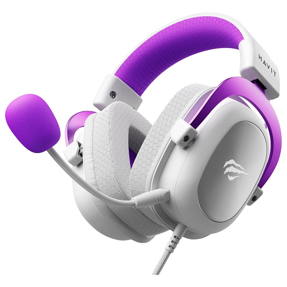 Headset Gamer Havit H2002D, Drivers 53mm, P3, ( Balão.info) ONE e PS4, Branco e Roxo - HV( Balão.info - foto 5