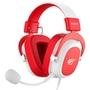Headset Gamer Havit H2002D, Drivers 53mm, P3, XBOX ONE e PS4, Branco e Vermelho - HV-H2002WR