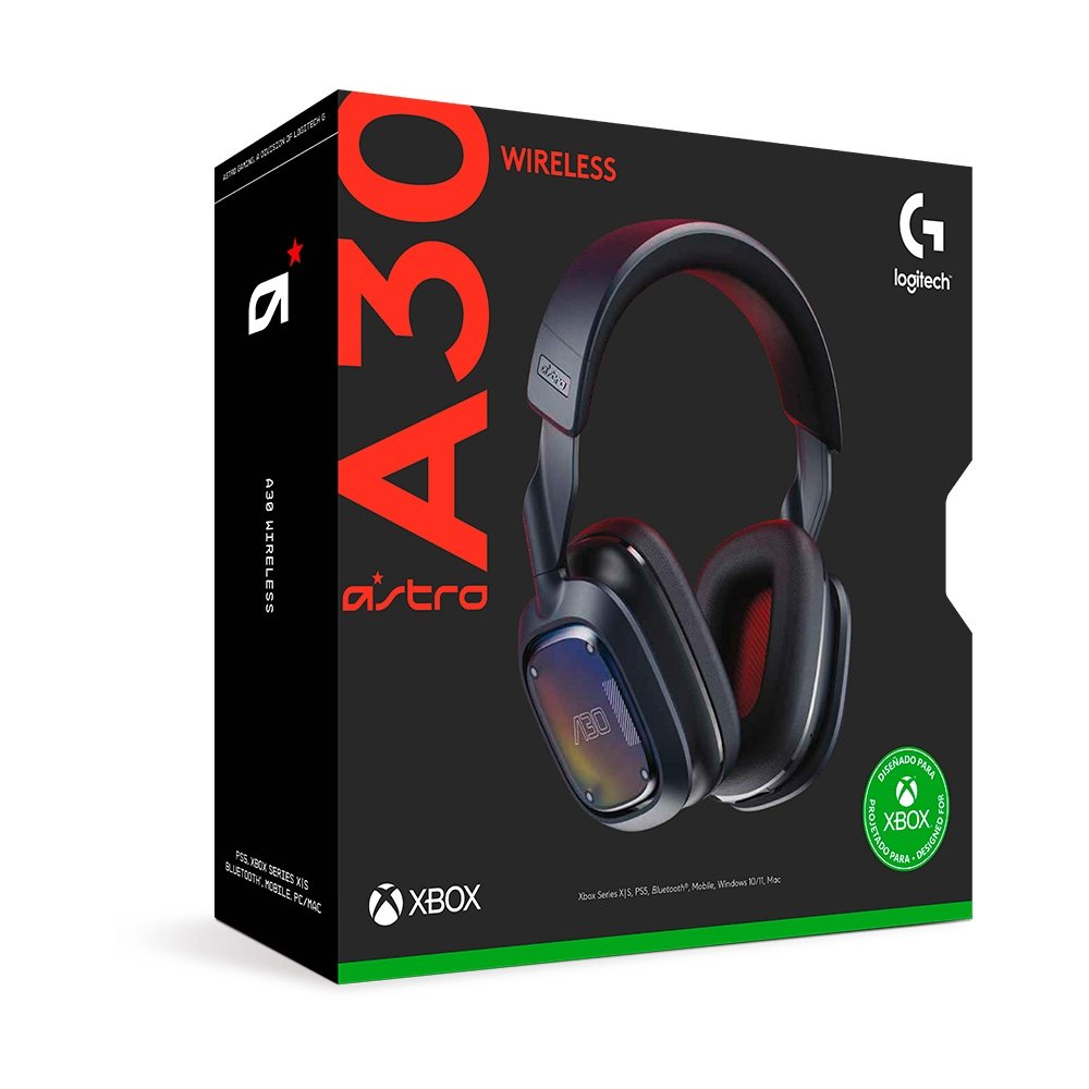 Imagem 6 de 8 do produto Headset Gamer Sem Fio Astro Gaming A30, Drivers 40mm, Bluetooth, XB e PC, Azul Escuro - 939-002000