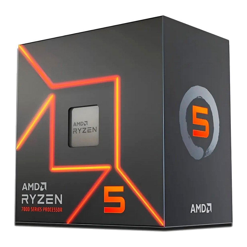 Processador AMD Ryzen 5 7600, 3.8GHz (5.1GHz Max Turbo), Cache 38MB, 6 Núcleos, 12 Threads, AM5, Com Vídeo Integrado - 100-100001015BOX Processador AMD Ryzen 5 7600, 3.8GHz (5.1GHz Max Turbo), Cache 38MB, 6 Núcleos, 12 Threads, AM5, Com Vídeo Integrado - 100-100001015BOX