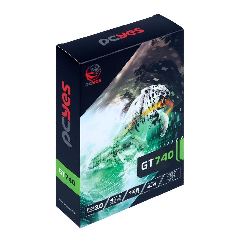 Imagem 9 de 9 do produto Placa de Vídeo GT 740 Pcyes NVIDIA Geforce, 4 GB GDDR5, 128 Bits - PAX740D54GB
