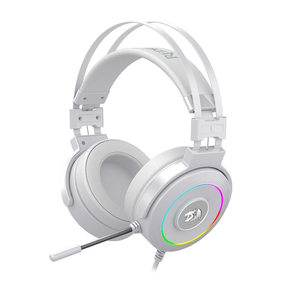 Imagem 7 de 12 do produto Kit Gamer Redragon RGB, Headset Lamia 2, Drivers 40mm + Teclado Kumara, Switch Outemu Brown, ABNT2 + Mouse Cobra, 12400 DPI, Branco - S125W