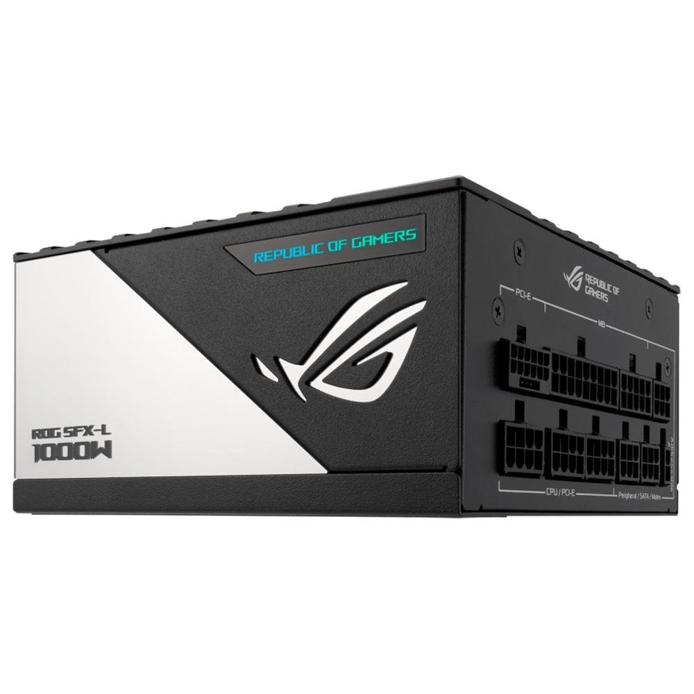 Fonte ASUS ROG Loki SFX-L, 1000W, 80 Plus Platinum, Modular, ARGB, Sem Cabo, Preto - 90YE00N1-B0BA00 Fonte ASUS ROG Loki SFX-L, 1000W, 80 Plus Platinum, Modular, ARGB, Sem Cabo, Preto - 90YE00N1-B0BA00