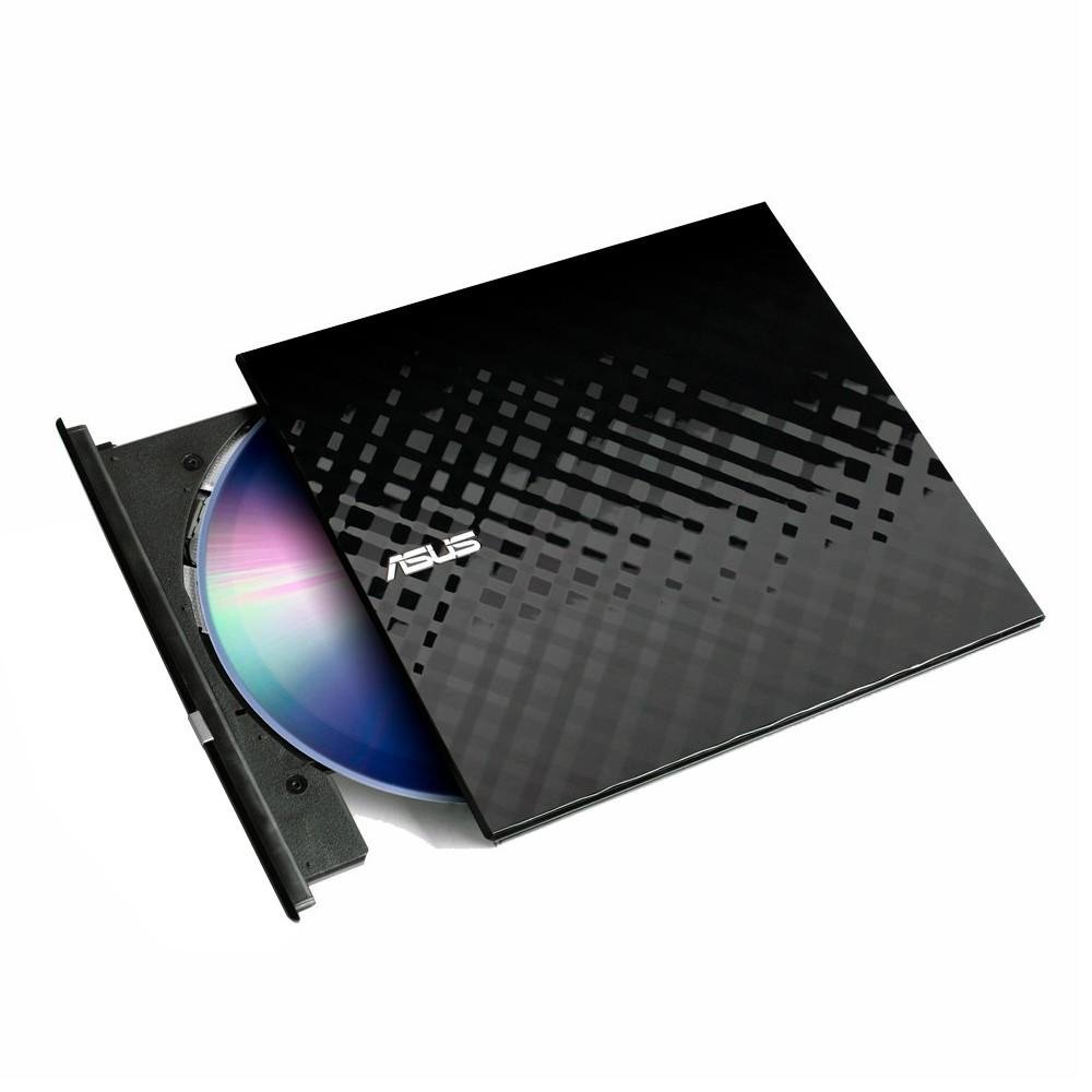 Imagem 2 de 5 do produto Drive ASUS Gravador Externo CD/DVD, Leitor CD/DVD, Windows e MAC, USB, Preto - SDRW-08D2S-U/BLK/G/AS