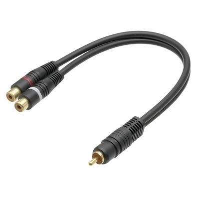 Cabo De Audio Bits Y 1 Rca Macho + 2 Rca Femea Gold 5 Mm