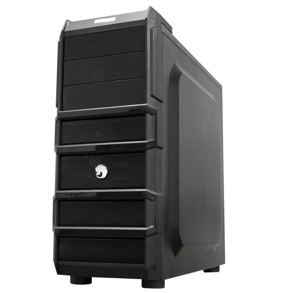 Imagem 11 de 11 do produto Gabinete Gamer PCYES mid-tower Rhino com 3 fans LED Vermelho Lateral em acrílico – RHINOPTOVM3FCA