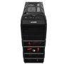 Gabinete Gamer PCYES mid-tower Rhino com 3 fans LED Vermelho Lateral em acrílico – RHINOPTOVM3FCA
