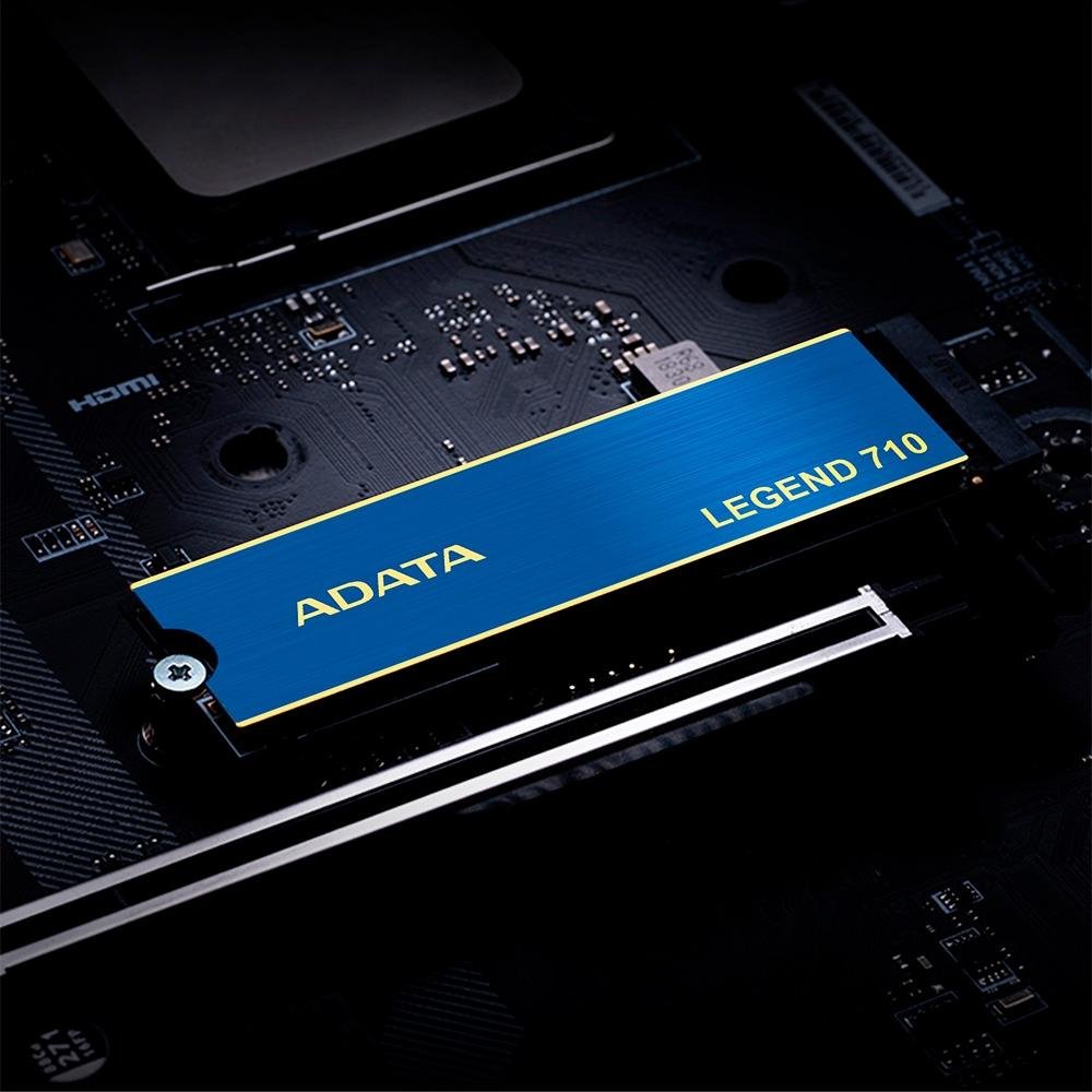 SSD Adata Legend 710, 1TB, M.2 2280, PCIe GEN3x4, NVMe 1.4, Leitura: 2.400 MB/s e Gravação: 1.800 MB/s, Azul - ALEG-710-1TCS