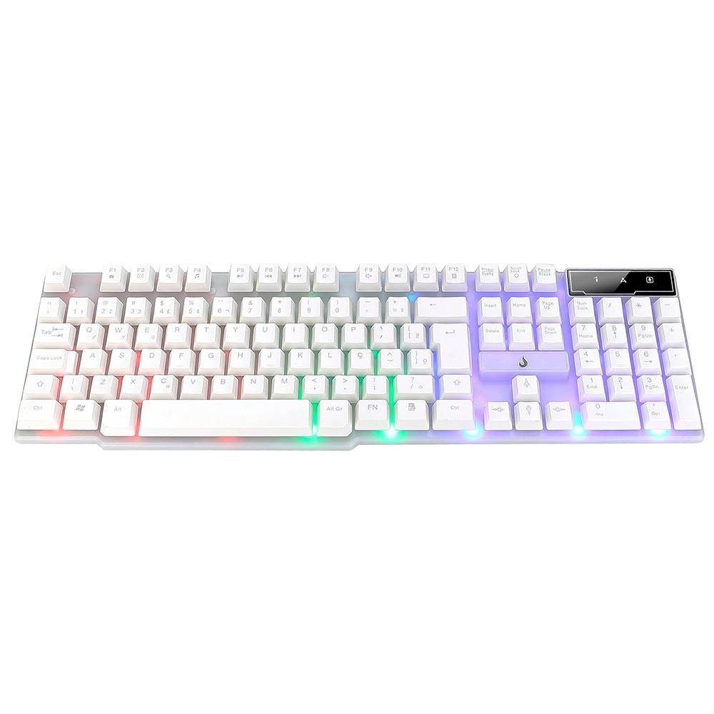 Teclado Semi Mecânico Gamer Rise Mode G1 Full, Membrana, USB, Branco - RM-TG-01-FW Teclado Semi Mecânico Gamer Rise Mode G1 Full, Membrana, USB, Branco - RM-TG-01-FW
