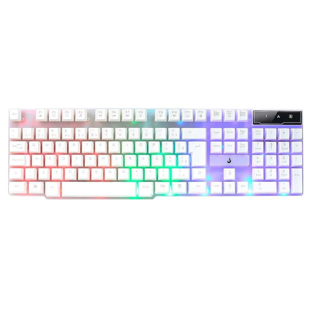 Teclado Semi Mecânico Gamer Rise Mode G1 Full, Membrana, USB, Branco - RM-TG-01-FW Teclado Semi Mecânico Gamer Rise Mode G1 Full, Membrana, USB, Branco - RM-TG-01-FW