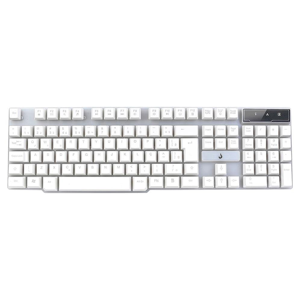 Teclado Semi Mecânico Gamer Rise Mode G1 Full, Membrana, USB, Branco - RM-TG-01-FW Teclado Semi Mecânico Gamer Rise Mode G1 Full, Membrana, USB, Branco - RM-TG-01-FW