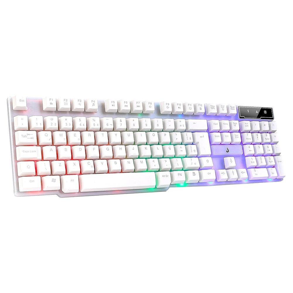 Teclado Semi Mecânico Gamer Rise Mode G1 Full, Membrana, USB, Branco - RM-TG-01-FW Teclado Semi Mecânico Gamer Rise Mode G1 Full, Membrana, USB, Branco - RM-TG-01-FW